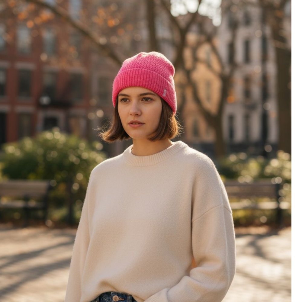 The North Face Bright Pink Women's Beanie